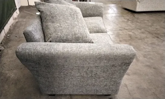 QUALITY BRITISH DESIGNER 2 SEATER SOFA - GREY FABRIC 