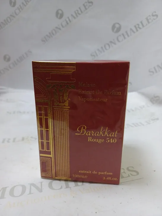 BOXED AND SEALED MAISON EXTRAIT DE PARFUM BARAKKAT ROUGE 540 EXTRAIT DE PARFUM 100ML