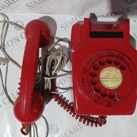 ROTARY PHONE IN RED
