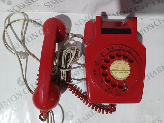 ROTARY PHONE IN RED