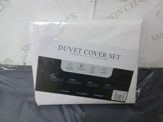 DUVET COVER SET IN WHITE - SINGLE