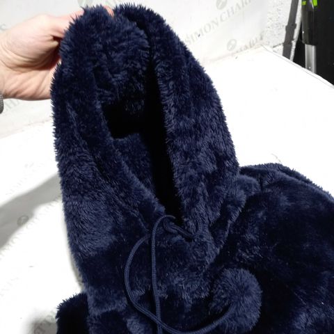 COZEE HOME FLUFFIE NAVY BLUE PONCHO ONE SIZE