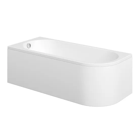 BOXED JERSEY J SHAPED BATH FRONT PANEL 1700 X 760