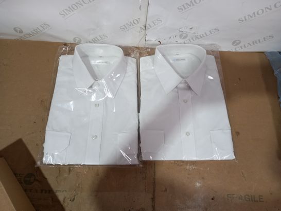 LOT OF 2 BRAND NEW DISLEY WILLIAMS WHITE BUTTON UP WHITE SHIRTS - 41CM 16"