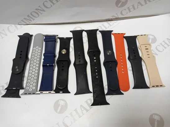 LARGE QUANTITY OF LOOSE ASSORTED APPLE WATCH STRAPS IN ASSORTED COLOURS 