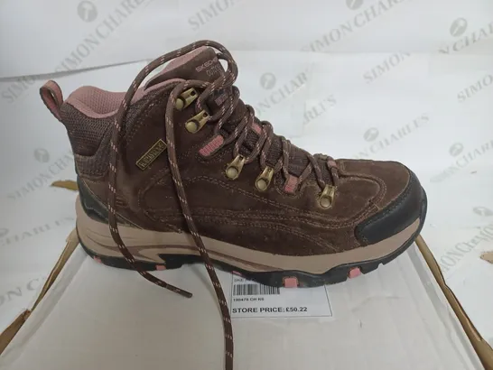 HIKING/WALKING BOOTS BY SKECHERS - BROWN & PINK - UK 6