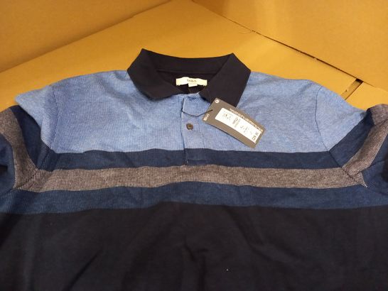 M&S BLUE MENS POLO SHIRT - XL