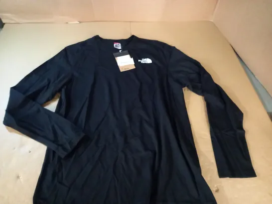 NORTH FACE MENS LONG SLEEVED T-SHIRT IN BLACK - M