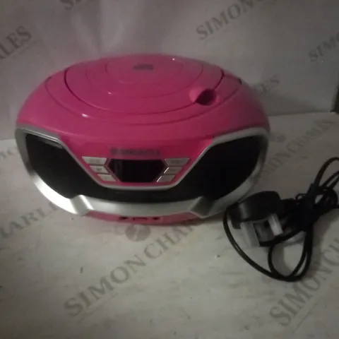 OAKCASTLE CD200 PINK BLUETOOTH BOOMBOX - BOXED