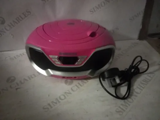 OAKCASTLE CD200 PINK BLUETOOTH BOOMBOX - BOXED RRP £39.99