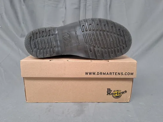 BOXED PAIR OF DR MARTENS SUEDE SHOES IN BLACK UK SIZE 6.5