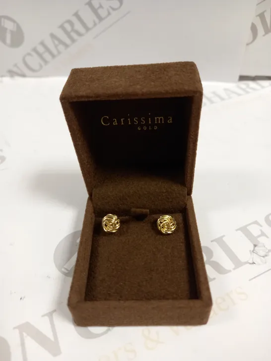 BOXED CARISSIMA GOLD STUD EARRINGS 