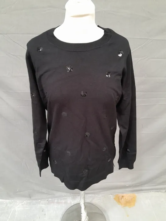 DU JOUR JUMPER IN BLACK SIZE XS