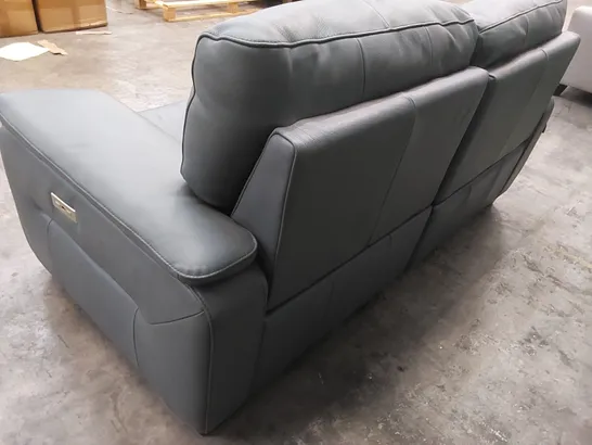 QUALITY DESIGNER ITALIAN MADE GRADO ELECTRIC RECLINER 2-SEATER LEATHER LOVESEAT SOFA