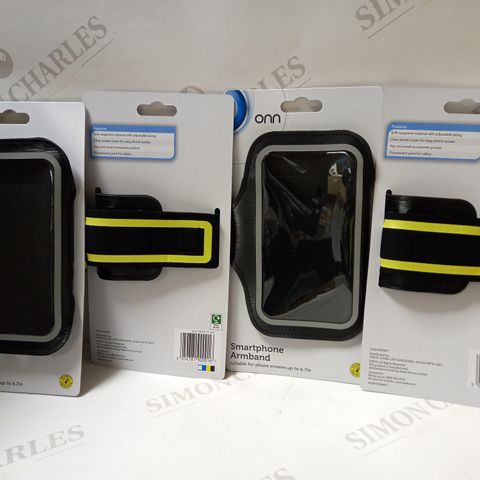 LOT OF APPROX 12 BRAND NEW ONN SMARTPHONE ARMBANDS (3 X 4PK)	