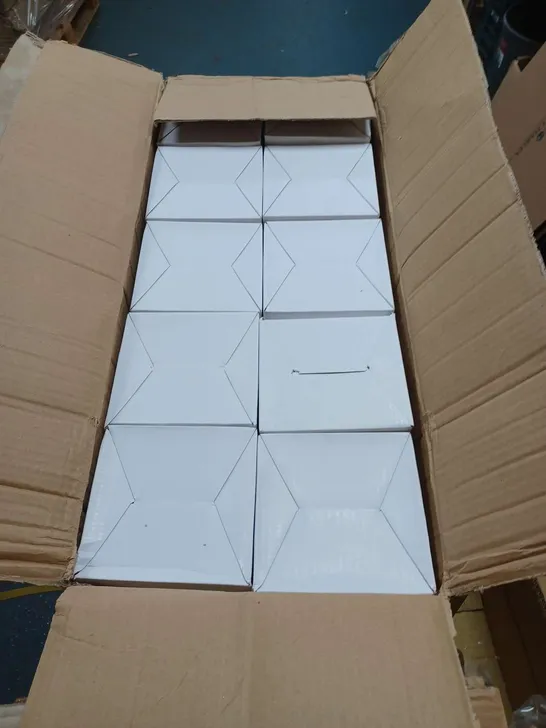 PALLET CONTAINING 12 ROSENLITE DOWNLIGHTS IN SILVER AND FROSTED GLASS, 80 EMCOLITE GREY FLUSH MOUNTS CDMT73, APPROXIMATELY 20 WALL MOUNTED GLASS FRONT WALL LIGHTS