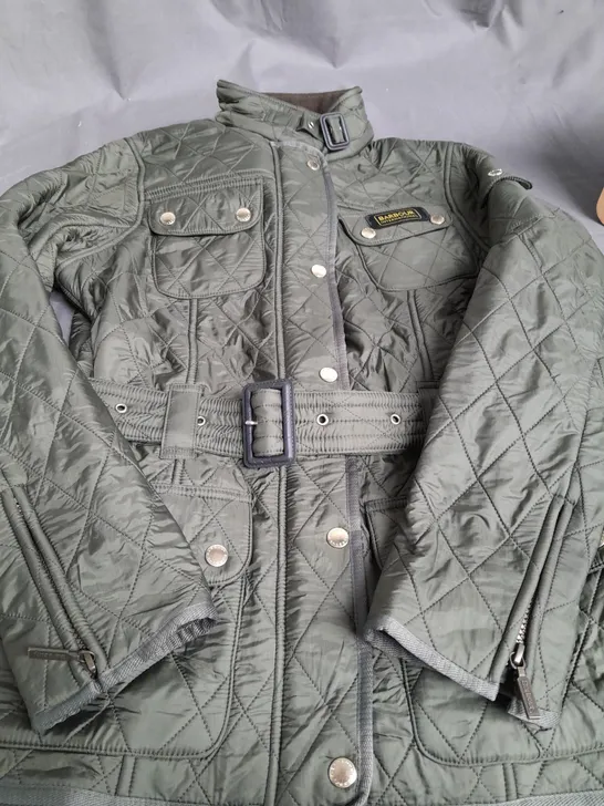 BARBOUR KHAKI PADDED JACKET - SIZE 12