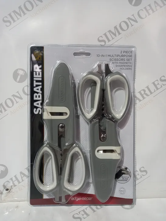 SABATIER EDGEKEEPER 2 PIECE 10-IN-1 MULTIPURPOSE SCISSORS SET