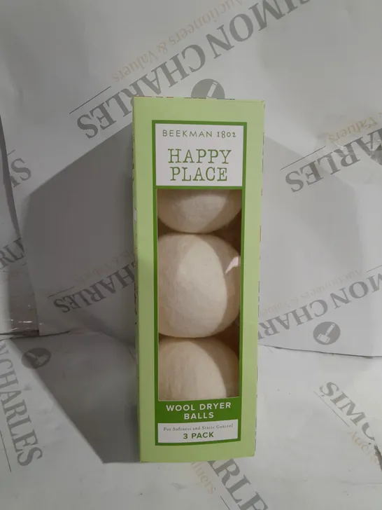 BOXED BEEKHAM HAPPY PLACE WOOL DRYER BALLS 3 PACK