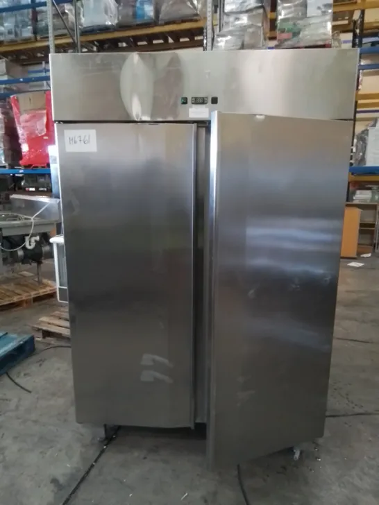 POLARIS COMMERCIAL SPA-TN-140 STAINLESS DOUBLE DOOR REFRIGERATED FOOD STORAGE UNIT