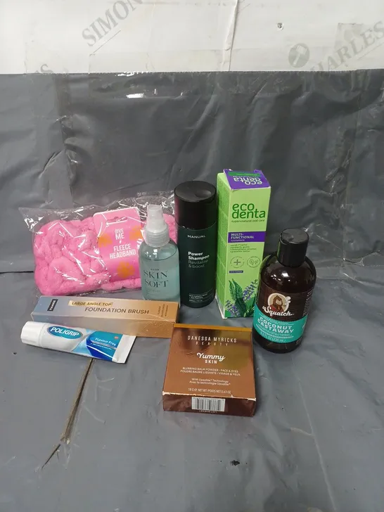 APPROXIMATELY 20 ASSORTED COSMETIC PRODUCTS TO INCLUDE polygrip denture cream, avon so soft dry oil spray ETC. 