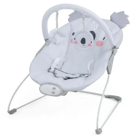 BOXED COSTWAY PORTABLE BABY BOUNCER INFANT ROCKER SEAT WITH DETACHABLE TOY BAR - GREY