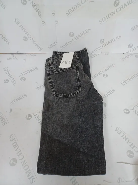 ZARA DARK GREY DENIM JEANS SIZE 8