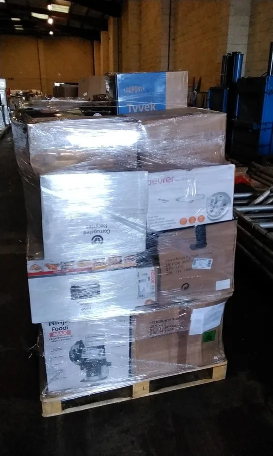 PALLET OF APPROXIMATELY 32 UNPROCESSED RAW RETURN HOUSEHOLD AND ELECTRICAL GOODS TO INCLUDE;