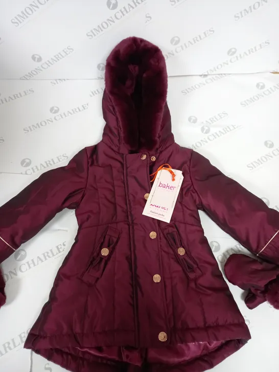 GIRLS TED BAKER BOW DETAIL PARKA SIZE 12-18 MONTHS