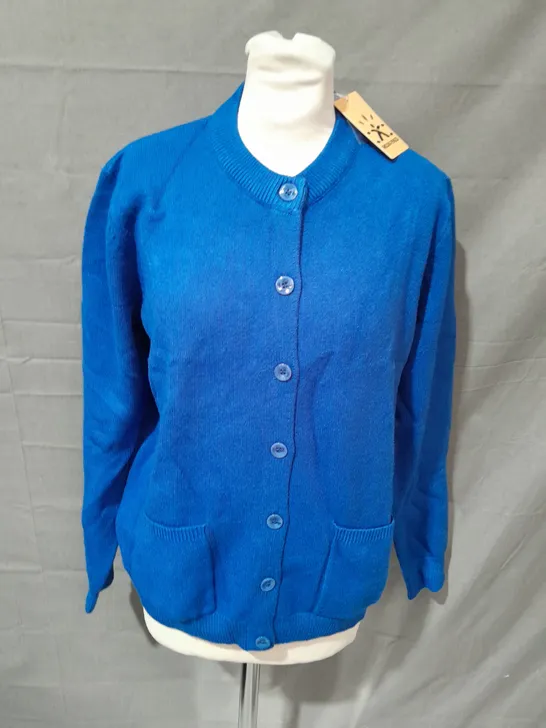 SMILING PINKER ROYAL BLUE CARDIGAN - XL