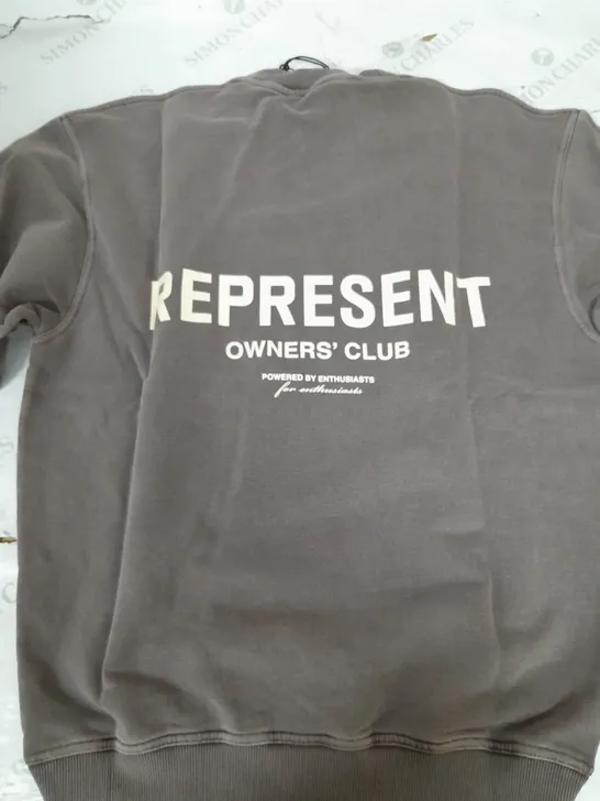 REPRESENT OWNERS CLUB SWEATER IN BROWN - SMALL