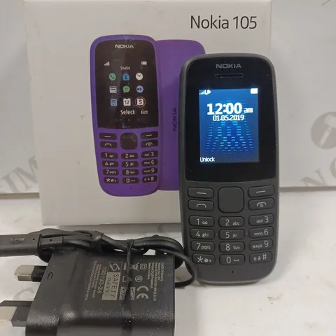 BOXED NOKIA 105 4TH EDITION MOBILE PHONE - BLACK 