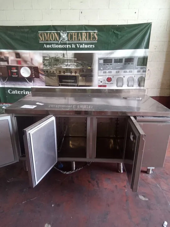 COMMERCIAL FOOD PREP STATION WITH UNDERCOUNTER FRIDGE