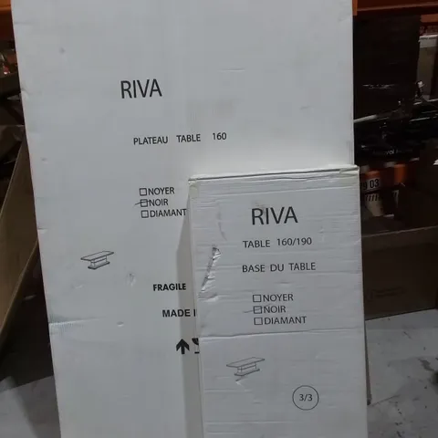 BOXED RIVA PLATEAU TABLE 160 PARTS IN BLACK - BOXES 1&3 OF 3 ONLY