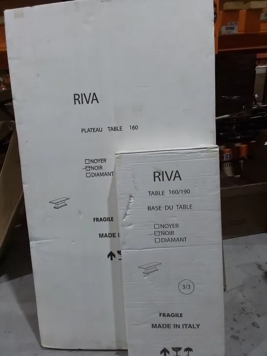 BOXED RIVA PLATEAU TABLE 160 PARTS IN BLACK - BOXES 1&3 OF 3 ONLY