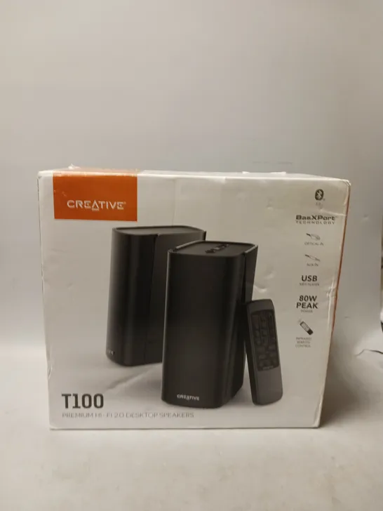 CREATIVE T100 PREMIUM HI-FI 2.0 DESK TOP SPEAKERS