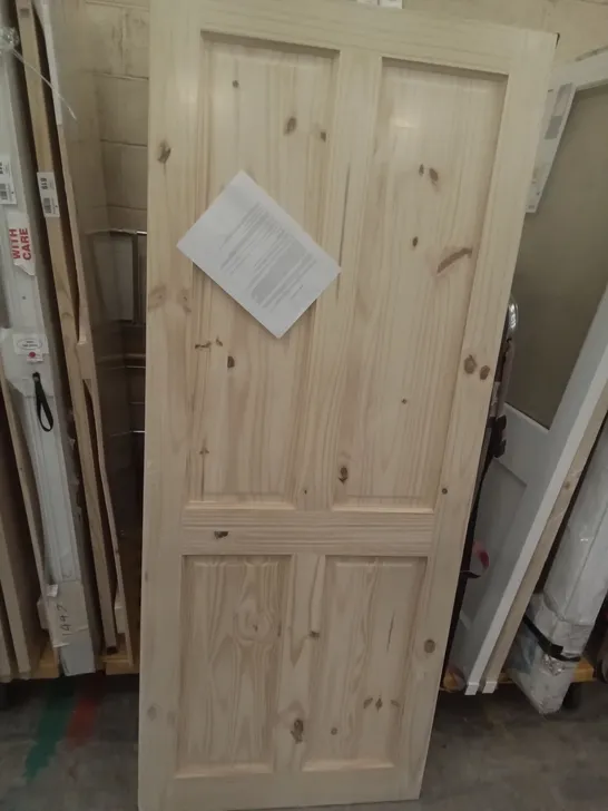 4 PANEL KNOTTY PINE INTERNAL DOOR 2040×826MM