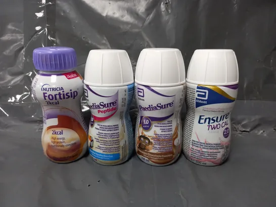 APPROXIMATELY 20 ASSORTED NUTRITION DRINKS TO INCLUDE - ENSURE 2 CAL STRAWBERRY - PAEDIASURE CHOCOLATE - NUTRICIA FORTISIP CHOCOLATE CARAMEL - COLLECTION ONLY