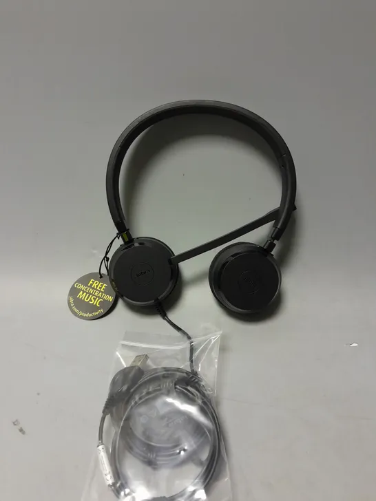 JABRA GN EVOLVE 20 STEREO HEADPHONES IN BLACK