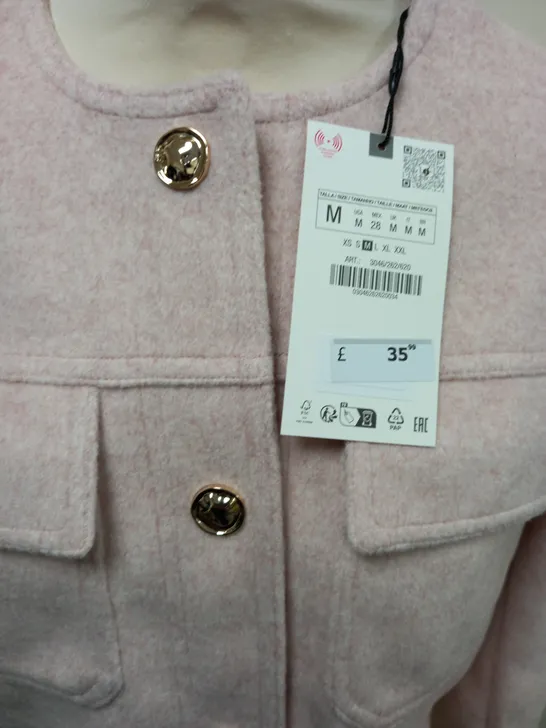 ZARA PINK BUTTON THROUGH CARDIGAN - EUR M