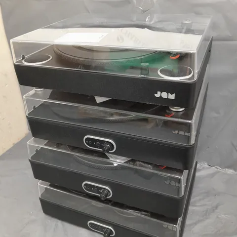 4 UNBOXED JAM TURNTABLES