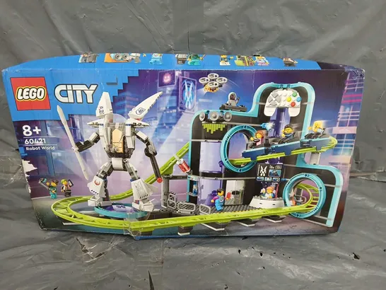 BOXED LEGO CITY ROBOT WORLD ROLLER-COASTER PARK TOY 60421 RRP £89.99