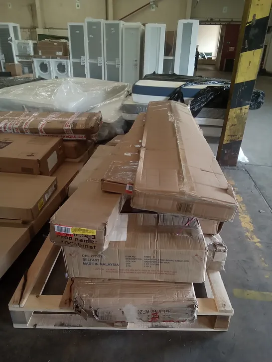 PALLET OF FLATPACK FURNITURE PARTS 