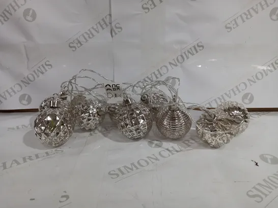 ALISON CORK MERCURY GLASS SET OF 10 BAUBLE LIGHT STRAND