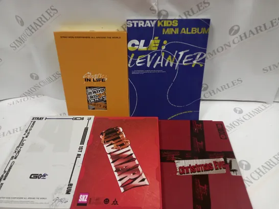 LOT OF 5 ASSORTED STRAY KIDS MEDIA ITEMS