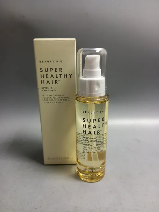 BOXED BEAUTY PIE SUPER HEALTHY HAIR SEVEN-OIL HAIR ELIXIR 50ML