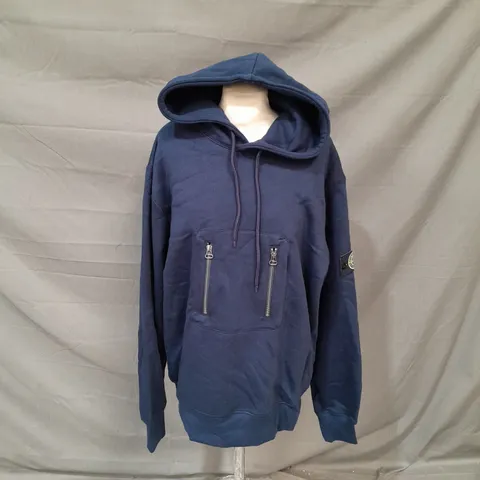 STONE ISLAND HOODIE - NAVY // SIZE: XL 