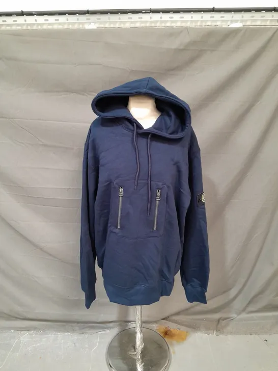 STONE ISLAND HOODIE - NAVY // SIZE: XL 