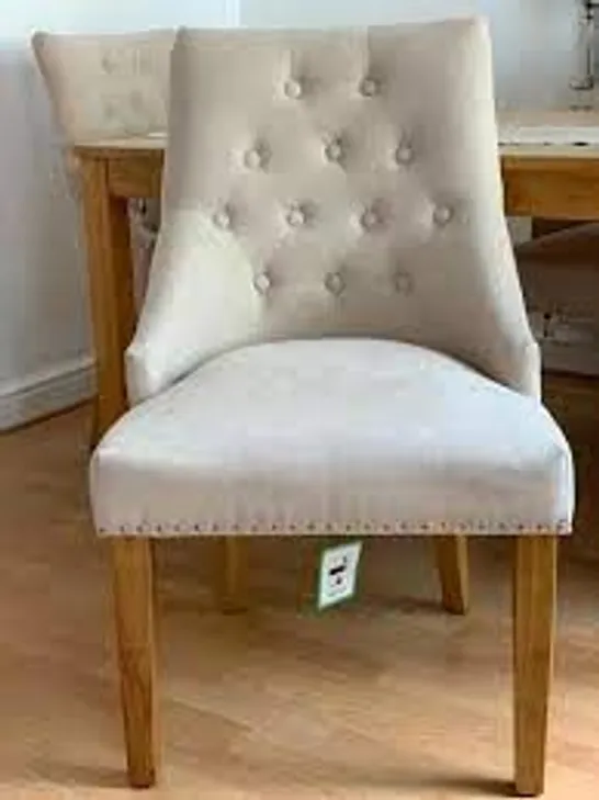 PAIR OF WARWICK DINING CHAIRS - NATURAL/OAK (1 BOX) RRP £299.99