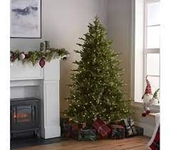 SANTA'S BEST PRE-LIT SNOW KISSED AUBURN CHRISTMAS TREE 6FT - COLLECTION ONLY